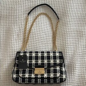 NWT Kate Spade Black and White Checkered Women's Bag